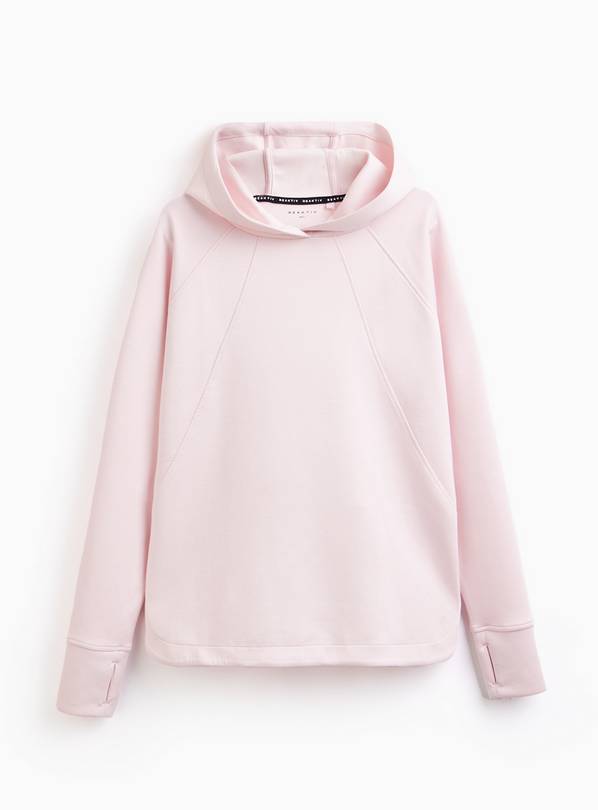 REAKTIV Pale Pink Scuba Seam Detail Hoodie S